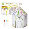 Building Kit for Kids, Favorite Mongolian House – Decorate & Personalize the Painted Cardboard Fort for Creative Indoor & Portable Playhouse