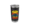 Building Logic Not Excuses Coding Engineer Retro Stainless Steel Insulated Tumbler