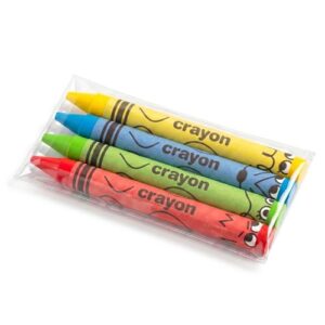 Bulk Crayons 100 Pack (25 Sets of 4) - Individually Wrapped Crayons Party Favors for Kids, Restaurants, Classrooms, Birthday Goodie Bags, School Supplies, Travel, Toddler Coloring, Non-Toxic