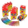 Bulk Crayons 24 Count, 12 Packs, Classroom Supplies for Teachers & Students, Back to School Essentials, Supplies for School, Home & Art Projects