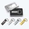 Bulk Custom USB Flash Drives with Keychain Loop, Custom Logo and Packaging