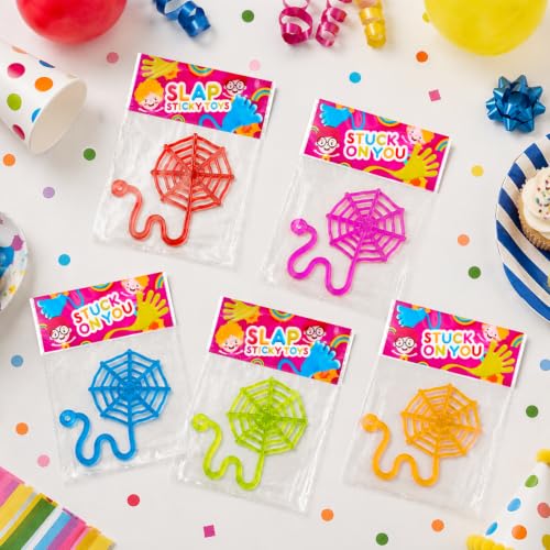 Bulk Trick or Treat Toys Gifts for Kids 60 PCS,Halloween Sticky Spider Web Hands Non Candy Treats Party Favors Accessories for Toddlers,Classroom Birthday Prizes Trinkets Handouts Decor for Boys Girls