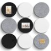 Bulletin Board, 11.8'' X 11.8'' Cork Board Alternative, 9 Pack Round Felt Board with Pushpins, Decorative Felt Notice Vision Board Photo Display Board for Office Home School Wall