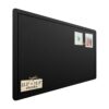 Bulletin Board, 23.5 x 15.5 inches Decorative Felt Pin Board, Vision Board Cork Board Alternative for Wall, Foldable Photo Board Self-Adhesive Vision Board Mood Board with 20 Pushpins - Black