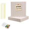 Bulletin Board 47" X 24" Cork Boards for Wall Alternative 8 Pack Oatmeal Fine-Stripe Felt Bulletin Board 48 Safe Adhesive 35 Push Pins for Office School Home Room Decor