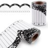 Bulletin Board Borders, 32.8ft Composition Notebook Bulletin Black White Posterboard Bulletin Board Trim for Classroom Door Wall Decor Home School Office Chalkboar Back to School Decorations