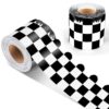 Bulletin Board Borders, 65 FT Checkered Scalloped Bulletin Board Borders, Classroom Borders for Bulletin Board Trim Decoration for Back to School, Classroom & Offices
