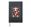 Bull Terrier Santa Claus Terrier Costume Bull Terrier Xmas Hardcover Journal, Black