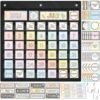 Bulyoou 119 Pcs Classroom Calendar Pocket Chart Black Monthly Bulletin Board Set Seasons Festival Weather Farmhouse Calendar Set for Classroom Decoration Back to School Supplies(Pastel Gingham)