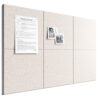 Bumusty Large Cork Board 36" x 24" Alternative - 6 Pack Felt Wall Tiles with 40 Safe Removable Adhesive Tabs, 30 Pushpins, Cork Boards for Walls Pin Board Bulletin Board Office Decor (Oatmeal)