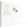 Bumusty Large Cork Board 36" x 24" Alternative - 6 Pack Felt Wall Tiles with 40 Safe Removable Adhesive Tabs, 30 Pushpins, Cork Boards for Walls Pin Board Bulletin Board Office Decor (Milky White)