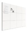 Bumusty Large Cork Board 48" x 36" Alternative - 12 Pack Felt Wall Tiles with 70 Safe Removable Adhesive Tabs, 30 Pushpins, Cork Boards for Walls Pin Board Bulletin Board Office Decor (Milky White)