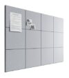 Bumusty Large Cork Board 48" x 36" Alternative - 12 Pack Felt Wall Tiles with 70 Safe Removable Adhesive Tabs, 30 Pushpins, Cork Boards for Walls Pin Board Bulletin Board Office Decor (Soft Gray)