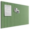 Bumusty Large Cork Board Alternative-36 x 24" Felt Bulletin Board Tiles, with 30 Pushpins, 40 Adhesive Tabs, Fine-Stripe 6-Pack, Cork Boards for Office Push Pin Board Felt Board-Moss Green