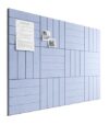 Bumusty Large Cork Board Alternative-48 x 36" Felt Bulletin Board Tiles, with 30 Pushpins, 70 Adhesive Tabs, Bold-Stripe 12-Pack, Cork Boards for Office Push Pin Board-Soft Periwinkle