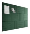 Bumusty Large Cork Board Alternative-48 x 36" Felt Bulletin Board Tiles, with 30 Pushpins, 70 Adhesive Tabs, Bold-Stripe 12-Pack, Cork Boards for Office Push Pin Board Felt Board-Pine Green