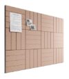 Bumusty Large Cork Board Alternative-48 x 36" Felt Bulletin Board Tiles, with 30 Pushpins, 70 Adhesive Tabs, Bold-Stripe 12-Pack, Cork Boards for Office Push Pin Board Felt Board-Terracotta