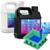 Bundle Deal of BBDINO 10A Silicone Mold Making Kit Clear 2000g + Adjustable Mold Housing Kit Mold Box 1 Set
