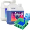 Bundle Deal of BBDINO 30A Silicone Mold Making Kit Sapphire Blue 2000g + Adjustable Mold Housing Kit Mold Box 1 Set
