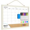 Bundle MaxGear Monthly Calendar Whiteboard 16''x12'' & MaxGear Monthly Calendar Whiteboard Cork Board Combo