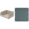 Bundle of Akro-Mils 30235 AkroBins , Stone, 6-Pack + Akro-Mils 30618 Heavy Duty Wall Mount Garage Storage Steel
