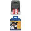 Bundle of Brother QL-820NWBC Ultra Flexible Label Printer with Multiple Connectivity Options + Brother Genuine DK-1234 Die-Cut Adhesive Name Badge White Paper Labels 260 Labels per Roll