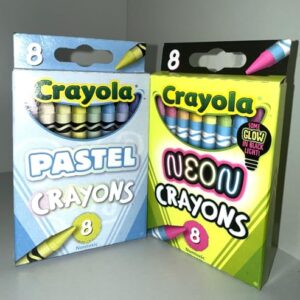 Bundle of Limited Edition Crayola Crayons - Neon & Pastel - 8 Pack Each - 16 Crayons Total