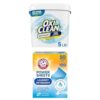 Bundle of OxiClean White Revive Laundry Whitener and Stain Remover Powder, 5 lb + Arm & Hammer Power Sheets Laundry Detergent, Fresh Linen 50ct,