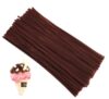 Bundooraking Dark Brown Pipe Cleaners for Crafts – 12in Chenille Stems, Art and Craft Supplies for DIY Projects, Decorations, and Creative Crafting