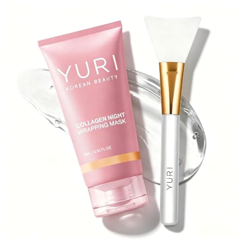 Burdvmd Trttvre YURI Collagen Night Wrapping Mask – Overnight Peel Off Face Mask for Deep Hydration, Elasticity Support, and Glass Skin Glow – Suitable for All Skin Types – 2.53 fl.oz