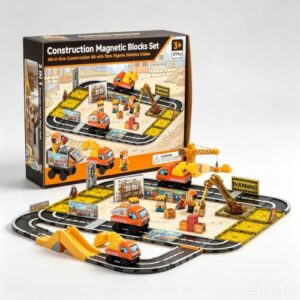 burgkidz Premium Road Magnetic Tiles: STEM Toy for Kids Ages 3-8
