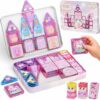 burgkidz Unicorn Magnetic Tiles Travel Set: 45-Min Play for Girls 3-8