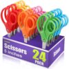 BURVAGY 24 Pack 5" Kids Scissors Safety Children Small Scissors for School