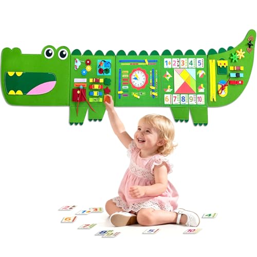 Busy Board Montessori Busy Board, Sensory Wall Activity Board- Toddlers Montessori Toys,Learning & Educational Panel Center for Kids Age 3+,Perfect Gift for Boys & Girls (Birthday, Christmas)