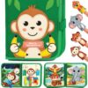 Busy Book for Toddlers – Interactive Felt Quiet Book with Narrated Story & Song – Montessori Busy Board Book – Educational Gift & Travel Toy – Sensory Activity for Car Seat, Car Ride & Airplane Travel