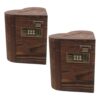 BUTIFULSIC 2pcs Wooden Heart Shaped Money Saver Box with Mechanical Password Lock and Smooth Grain Surface, Securely Store Coins and Bills, for Student Desks and Office Tables