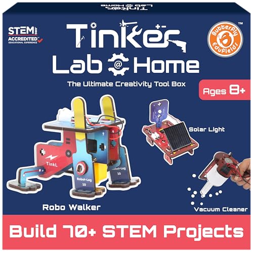Butterfly EduFields 70+ Jumbo STEM Projects Kit for Kids Age 12-14 | Engineering & STEM Robotic Kits for 8-12 Year Olds | Electronics Circuits | Best Birthday Gift for Kids Age 12-14