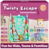 Butterfly Edufields Twisty Escape 3D Puzzles Gift for Girls Ages 6 to 12 | STEM Toy DIY Build & Play Dexterity Game | 5 Maze Boards | Family Skill Game
