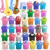 Butter Slime Kit for Girls 35 Pack, Party Favors with Watermelon, Coffee, Mint, Candy, and Lemon Slime, Stretchy and Non-Sticky, Stress Relief Toy for Boys, Easter Basket Stuffers