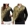 BYCHECAR Gold Matching Golf Outfits for Couples Tennis Tops for Women M