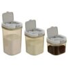 byepica 3 Pcs Airtight Food Storage Container Set with Spoons, 27 44 61 oz Stackable Kitchen Canisters for Coffee, Sugar, Flour, Tea, Cereal, Dry Goods, Pantry and Counter Organization