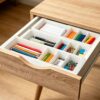 byepica 3 Pcs Extendable Drawer Organizer Set, White Plastic Divided Storage Tray, Adjustable 11.4 in to 18.1 in, Versatile Storage for Office Desk, Kitchen, Bathroom, Dresser Drawers
