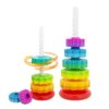 BYFWH Baby Spin Stack Toy, Premium Stacking Toys for Kids, Spinning Stacking Toy for Babies and Toddlers, Educational Toddler Learning Toy,Autism Spin Stack Toys,Rainbow Spinning Wheel Toys
