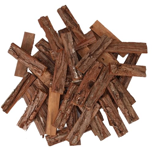 BYHER 4" Craft Sticks, 45Pcs Wooden Sticks for Crafts, Natural Wood Log Twigs for DIY Photo Props, School Projects, Card Making (Rustic)