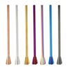 Cabilock Cocktail Stirrer Straws Sturdy and Long Lasting Reusable Stainless Steel 7pcs Metal Drinking Straws for Dinner Party Cocktails and Family Gatherings