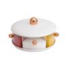Cabinet & Countertop Spice Storage, 360-Degree Rotating Lazy Susan Organizer, Compact White PP Plastic Rack for Kitchen