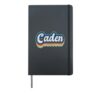 Caden First Name Boy Vintage Style 70s 80s Personalized Hardcover Journal, Black