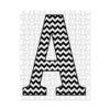 CafePress Black and White Chevron Letter A Monogram 250 Piece Jigsaw Puzzle