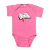 CafePress Open Book Cute Infant Baby Bodysuit Romper Raspberry