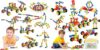 Caferria 110 Pcs Building Toys Set+ 142 Pcs Building Toys for Kids